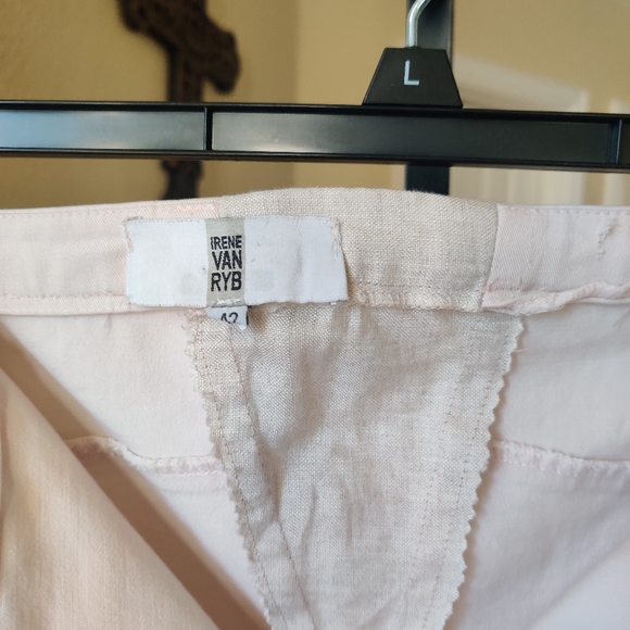 Irene Van Ryb Ivory Crop Pant Size M - Picture 3 of 8